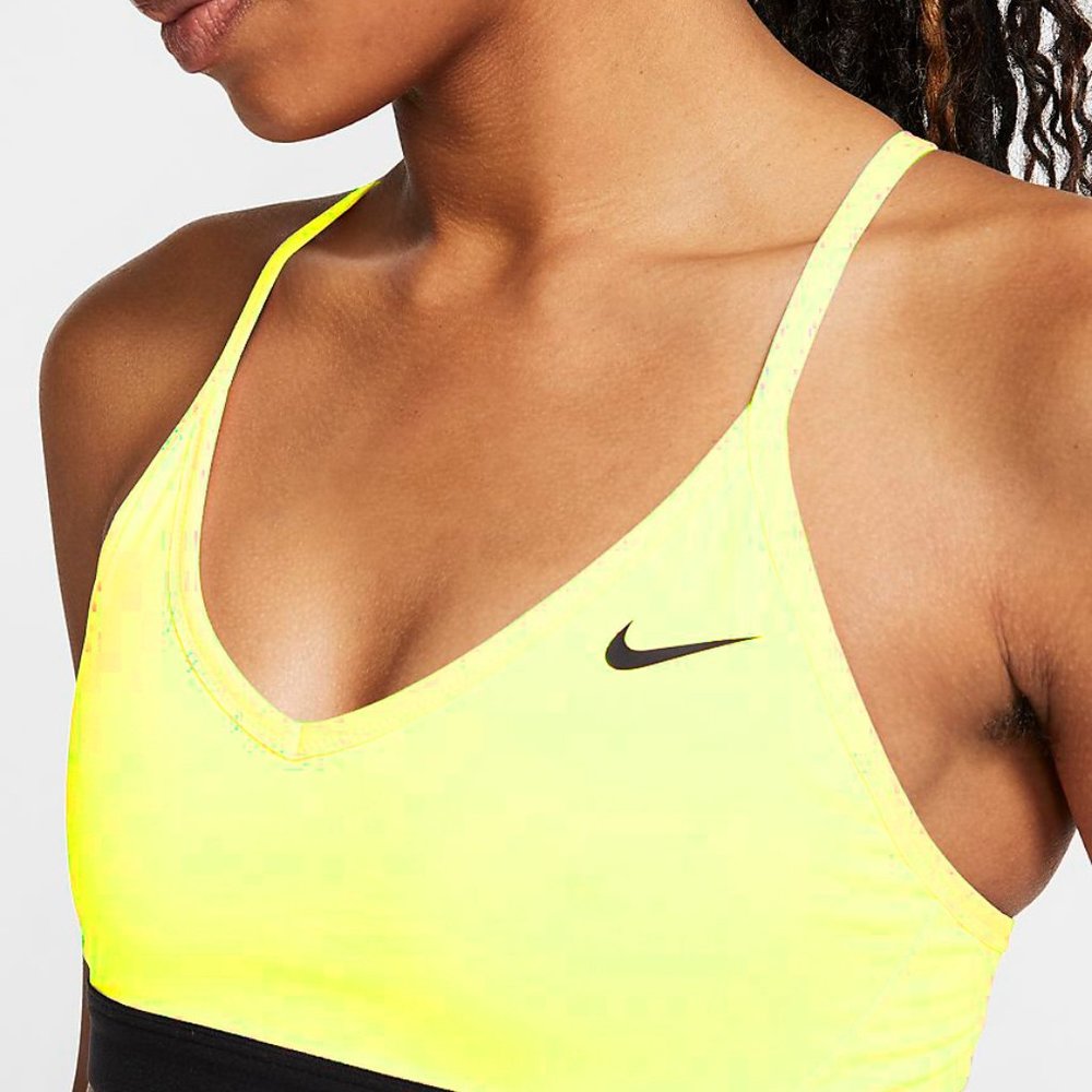 Nike Indy Light-Support Yellow Sports Bra